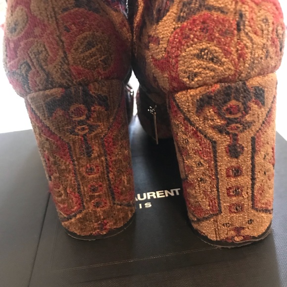 Saint Laurent tapestry booties - Picture 5 of 6